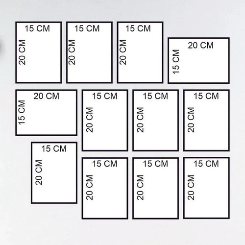 12 Adet Kişiye Özel Resimli Çerçeve Görünümlü MDF Tablo Seti
