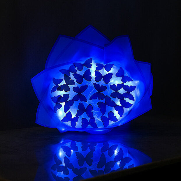 Led Işıklı Lacivert Kelebek Buketi